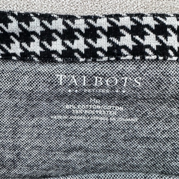 Talbots Black and White Houndstooth Sweater. Medium Petite. - Picture 6 of 9